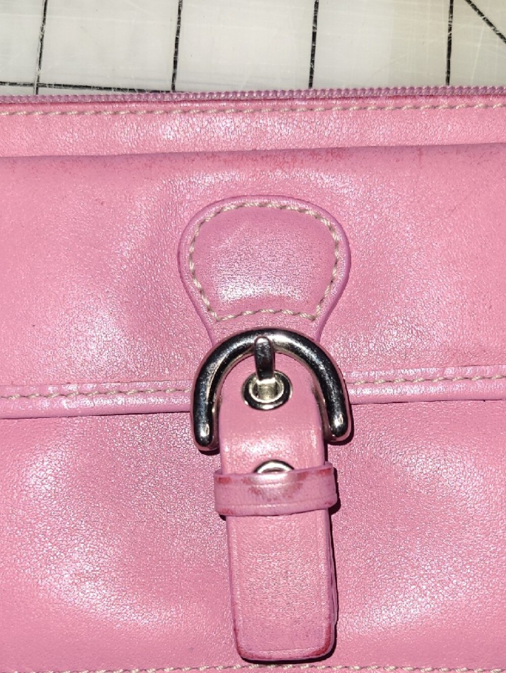 Coach Pink Leather Wristlet with Front Buckle Pocket - Picture 4 of 11